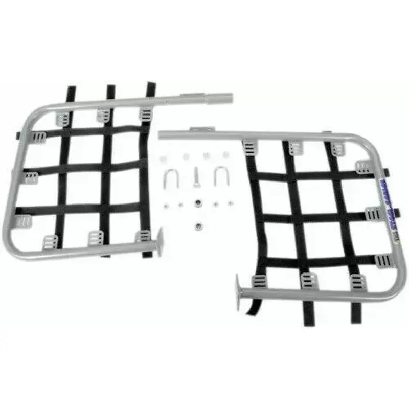 DG Performance Steel Nerf Bars Silver Bar - Black Web #54-2122 Silver/Black