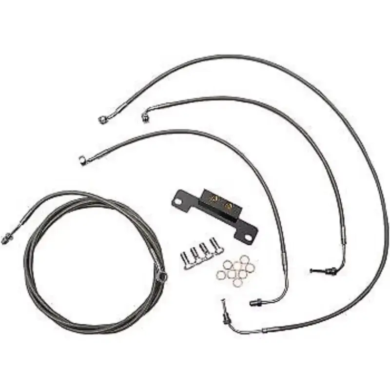 LA CHOPPERS LA-8055KT-16 Stainless Braided Handlebar Cable/Brake Line Kit