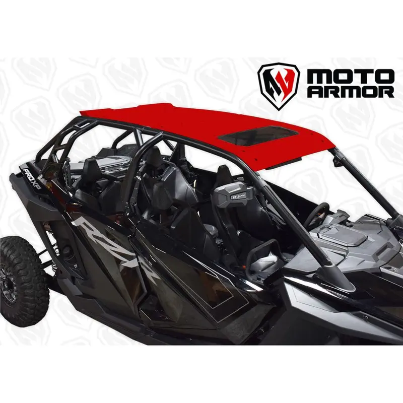Moto Armor Red Aluminum Roof With Sunroof MA-RZPRO-RF-4-AL-RED