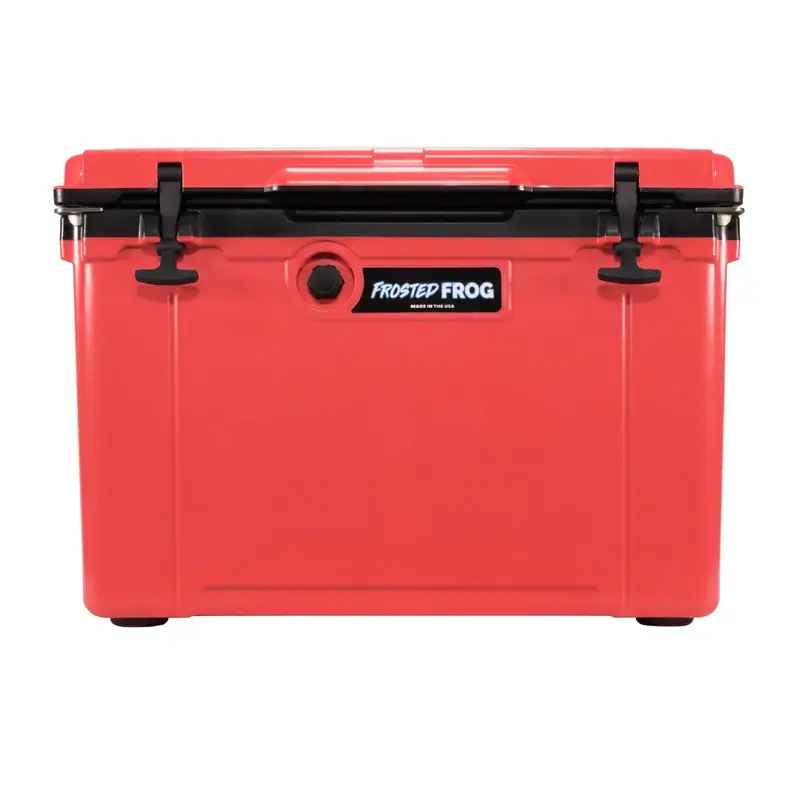 Frosted Frog USA MADE 54 QT Cooler Hyper-Light  Red and Black Cooler, 54 Quart