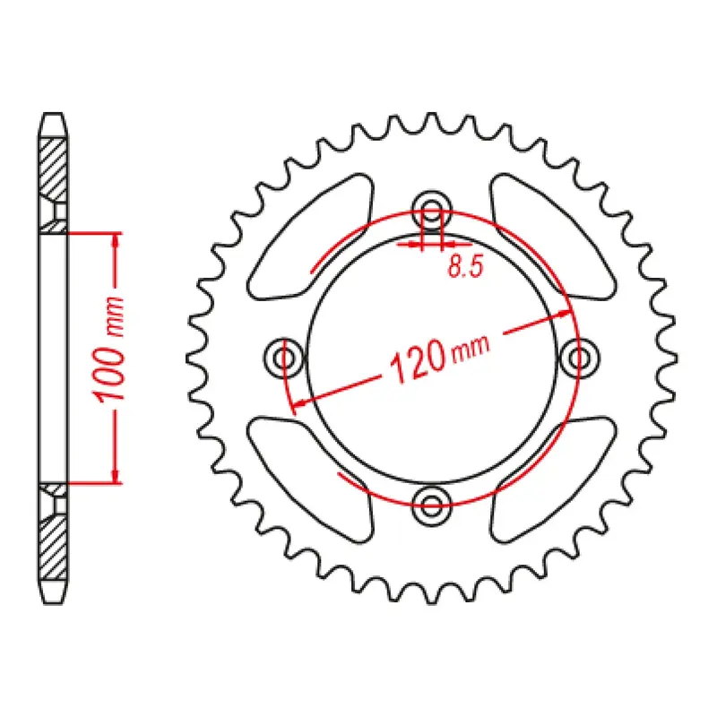 MTX 1798 Steel Rear Sprocket #420