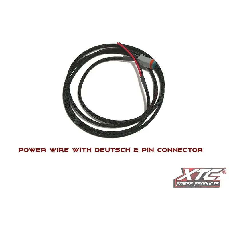 9' 14 Ga. Power Wire To 2 Pin Deutsch Connector