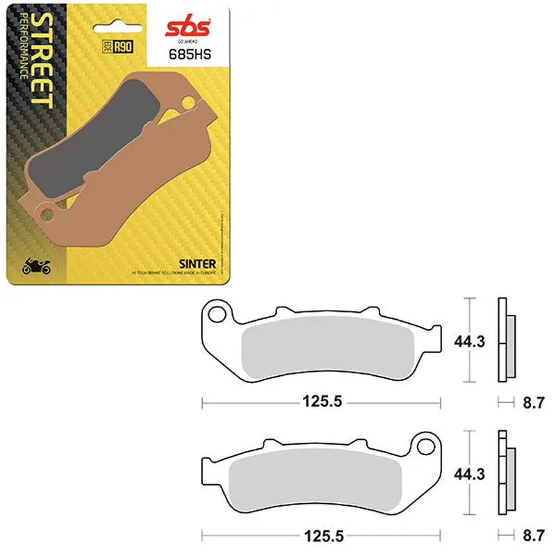 SBS PERFORMANCE HS SINTER FRONT BRAKE PAD (6250685108)