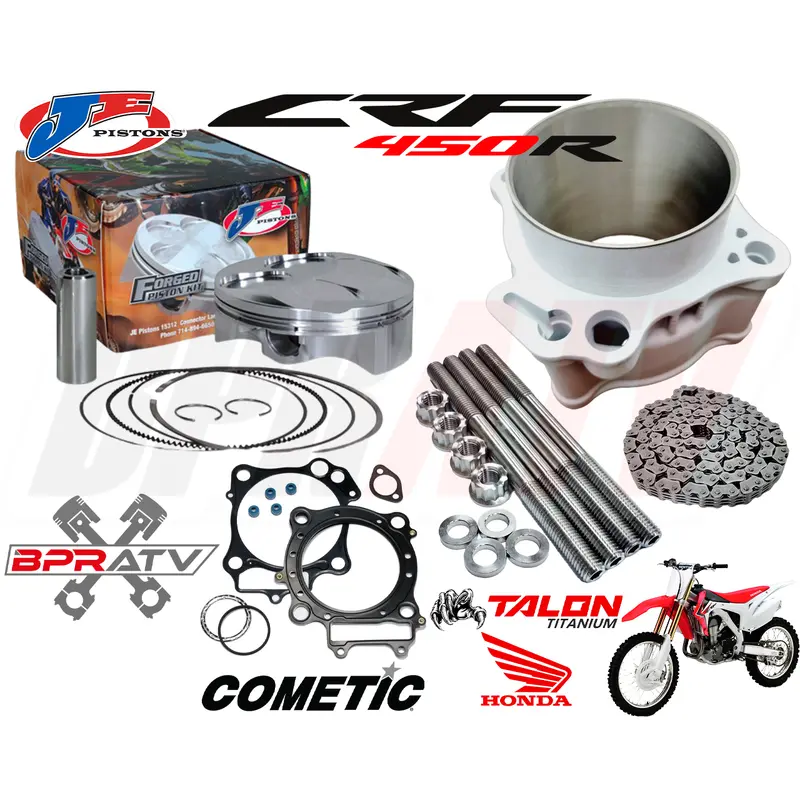 09-16 CRF450R CRF 450R 100mm Big Bore Cylinder JE Pro Piston Studs & Cometic Kit