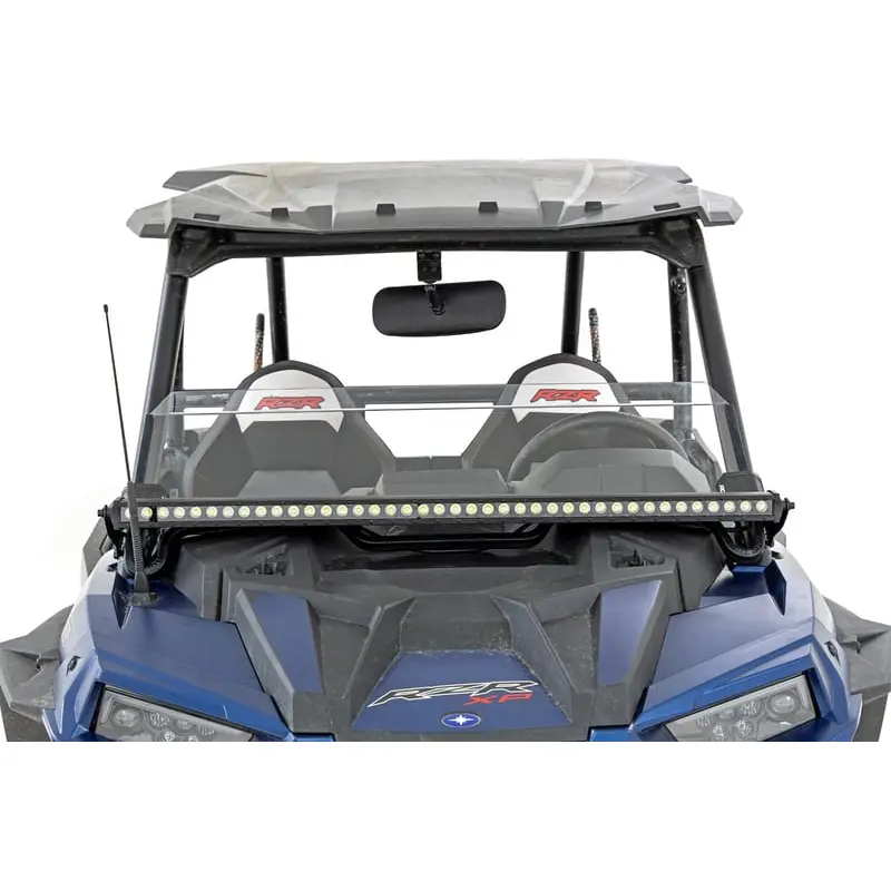 Rough Country - LED Light Kit - Front Mount | 40" Black Single Row | Polaris RZR XP 1000