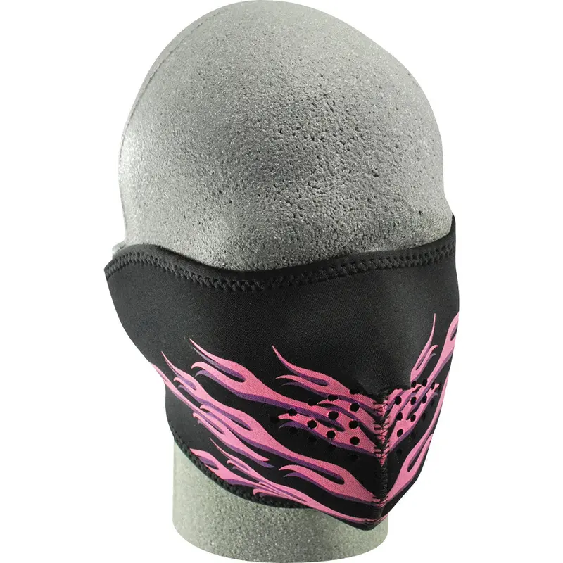 ZAN HALF FACE MASK PINK FLAMES WNFM054H