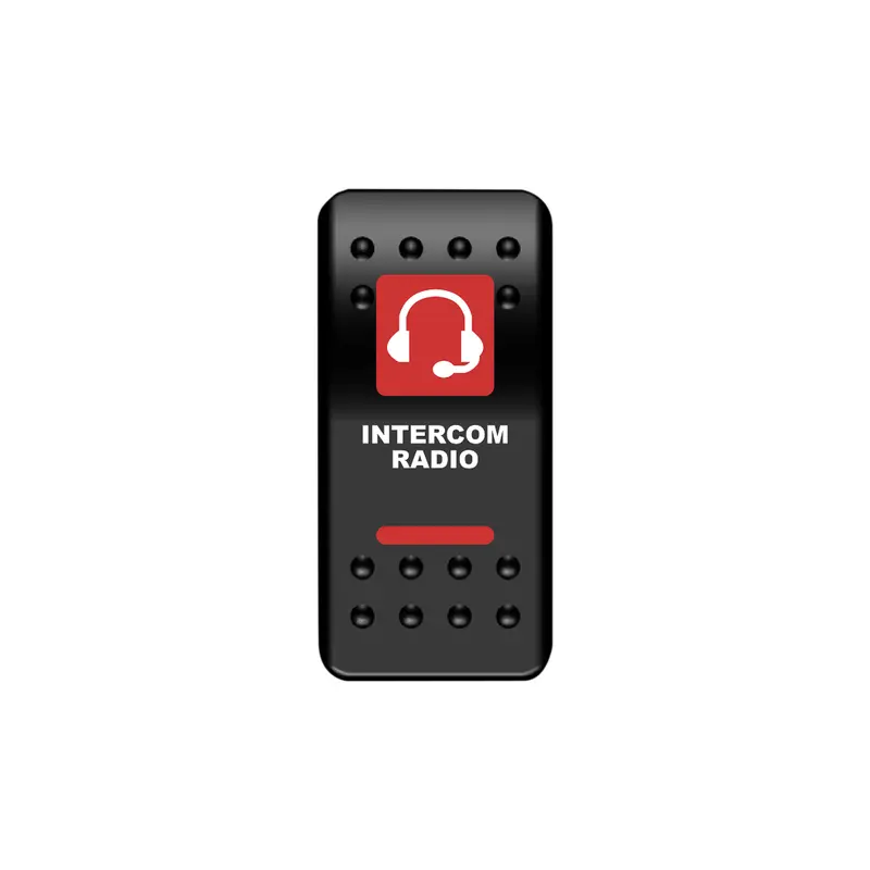 Intercom Radio Rocker Switch (Red)