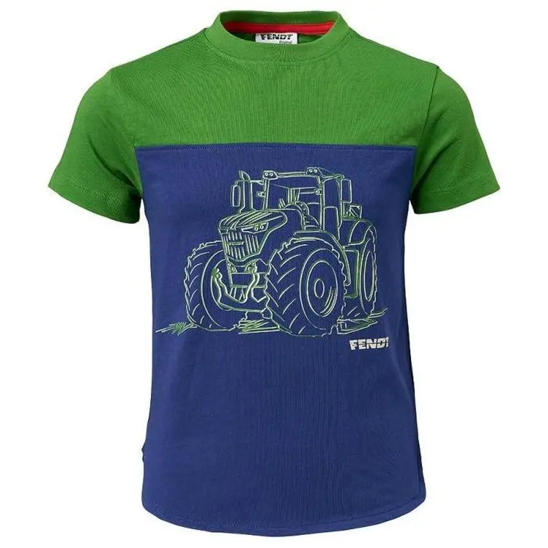 Fendt Kids Green & Blue T-Shirt  1050 Vario Print | X99102012C