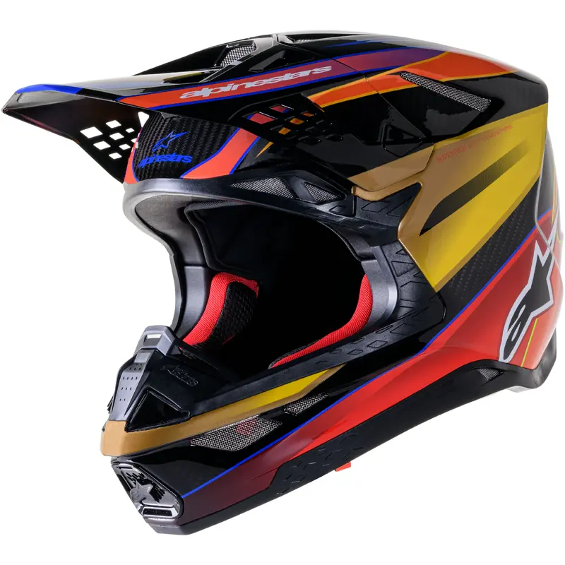 Supertech S M10 Era Helmet Gold Ylw/Rio Red Glossy Xs