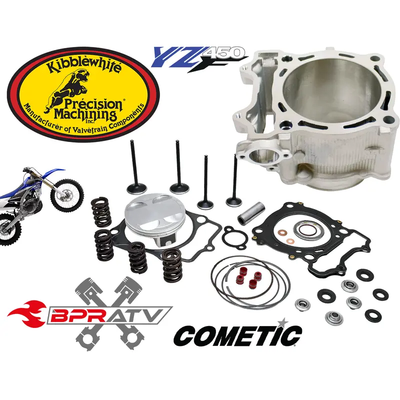 06-09 Yamaha YZ450F YZ 450F KIBBLEWHITE Top End Piston Kit Valves & Cylinder Kit