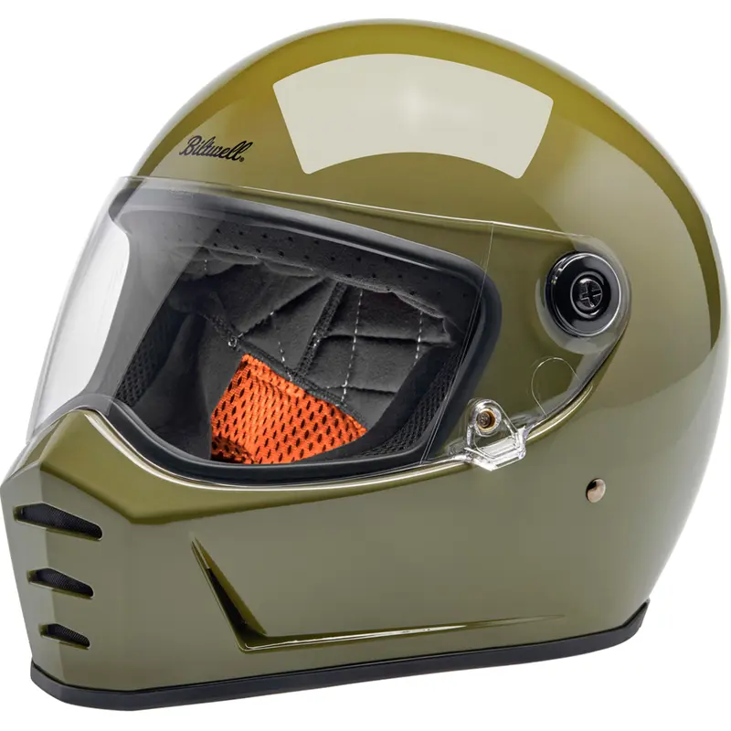 BILTWELL Lane Splitter Helmet - Gloss Olive Green - XS 1004-154-501