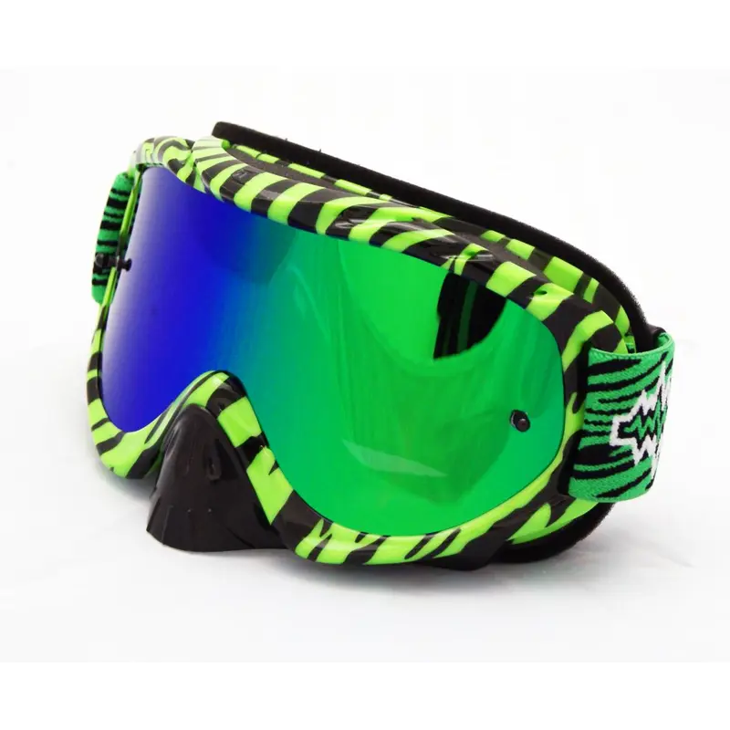 RNR HYBRID WILD GN/BK MIRRORED LENS, WILD GREEN & BLACK GOGGLE, GH367M, MIRRORED LENS