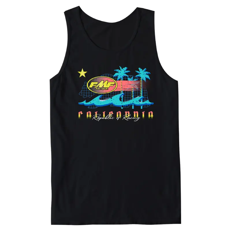 Wavy Tank Black Sm