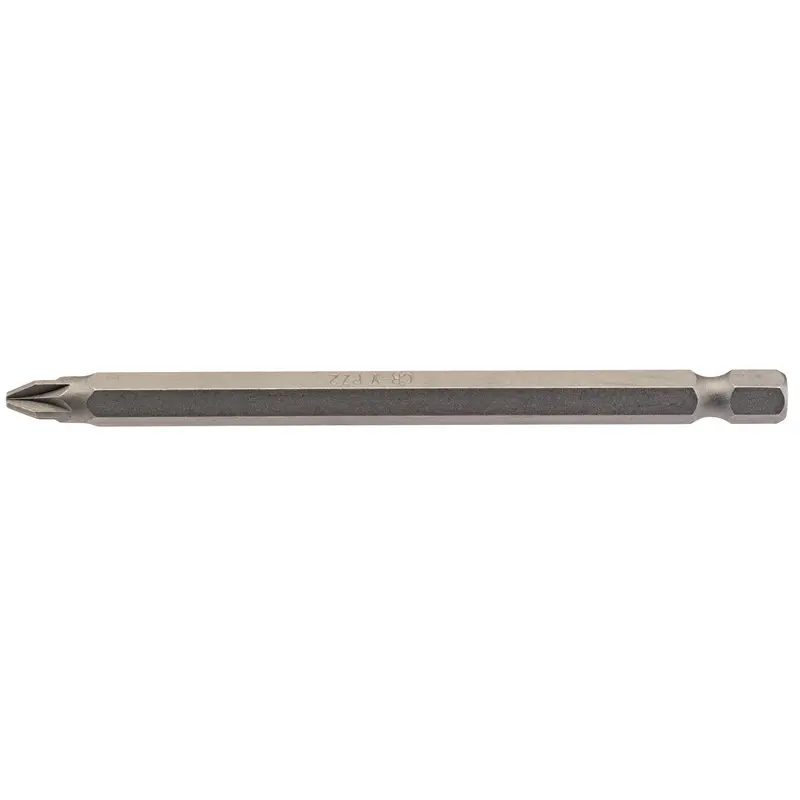 Draper Pz Type Insert Bit, 1/4" Hex, 100mm Long, No.2 (Pack Of 1) - 100PZ/1/B