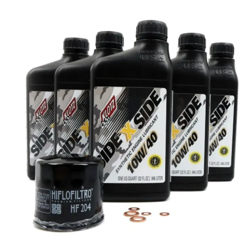Klotz Synthetic 10W/40 Oil Change Kit with Hiflo Filter For Yamaha RMAX2