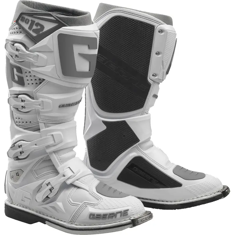 GAERNE SG-12 Boots White Size 11 - Premium Support for Riders
