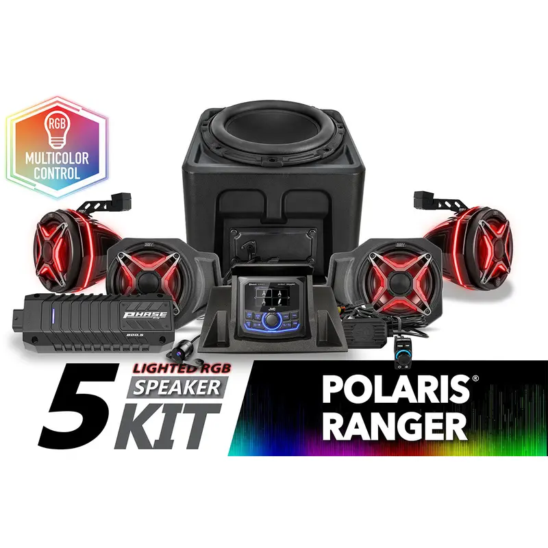 2018-2024 Polaris Ranger XP1000 V-Spec 5-Speaker Audio System w/JVC