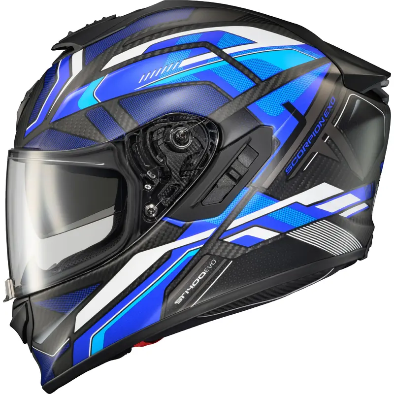 Exo St1400 Evo Carbon Helmet Hex Matte Blue Md