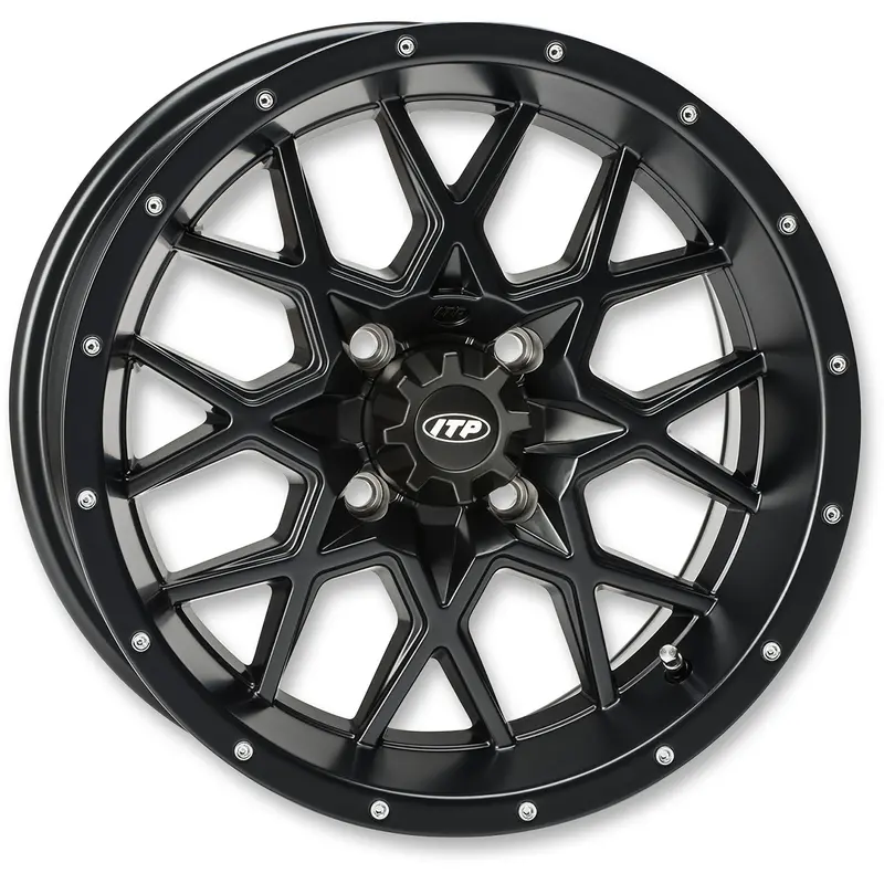 ITP Wheel - Hurricane - Front/Rear - Black Machined - 18x6.5 - 4/137 - 4+2.5 (+10 mm) 1822515546B