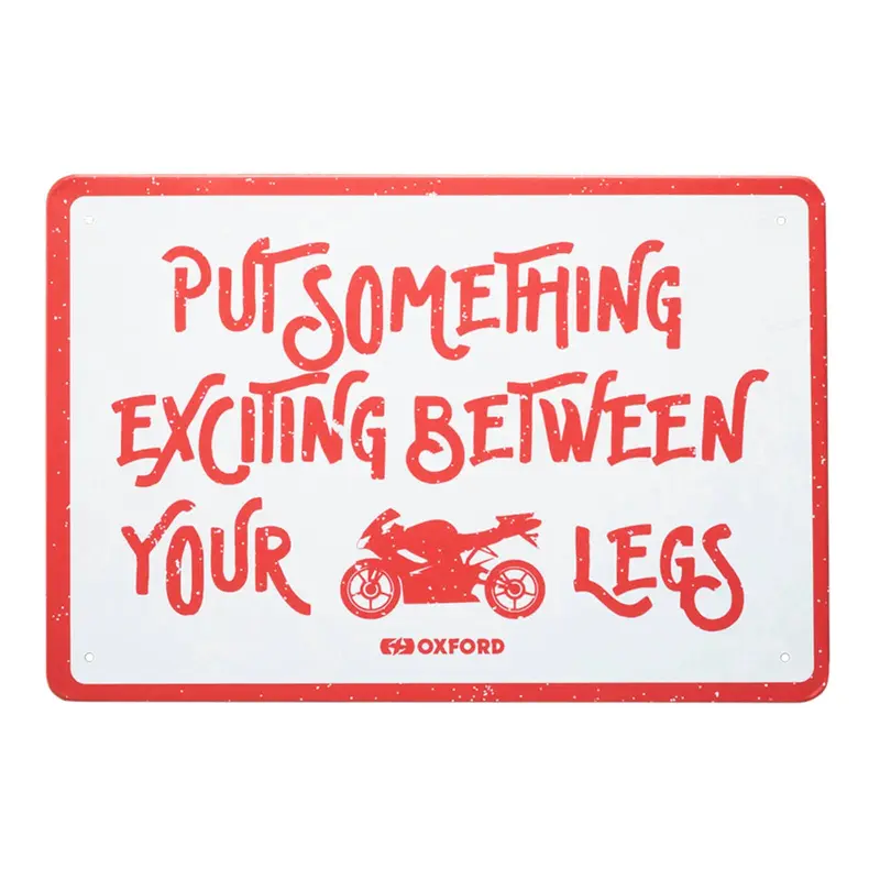 Oxford Garage Metal Sign: "Exciting"