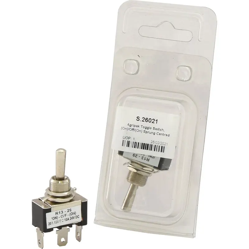 Agripak Toggle Switch, (On)/Off/(On) Sprung Centred | Sparex Part No.S.26021