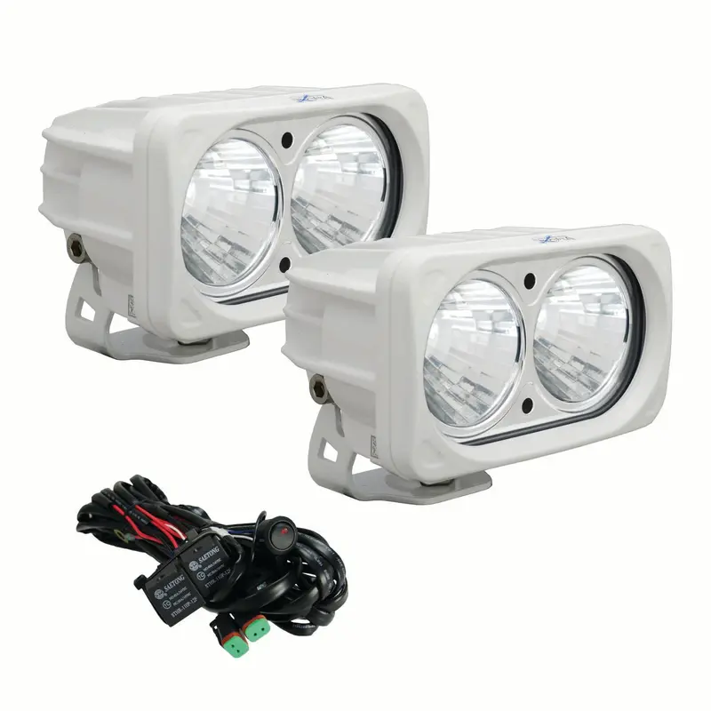 6? White Optimus Dual 20 Beam LED Light Kit