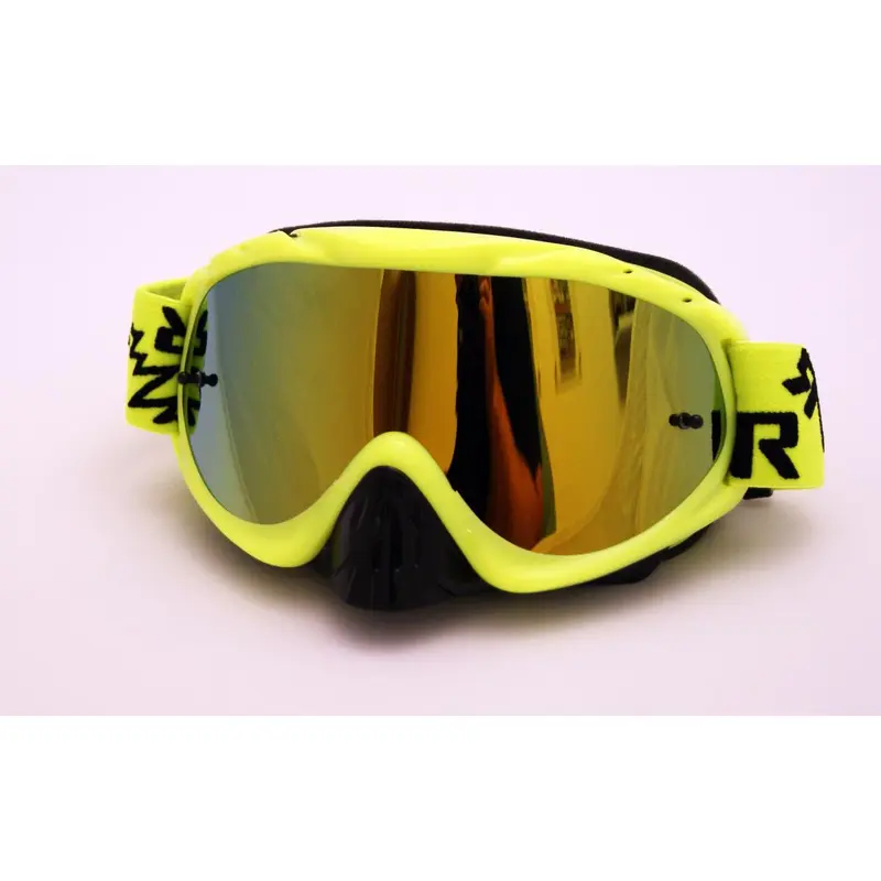 RNR HYBRID PSYCHO YEL MIRRORED LENS, PSYCHO YELLOW GOGGLE, GH61M, MIRRORED LENS