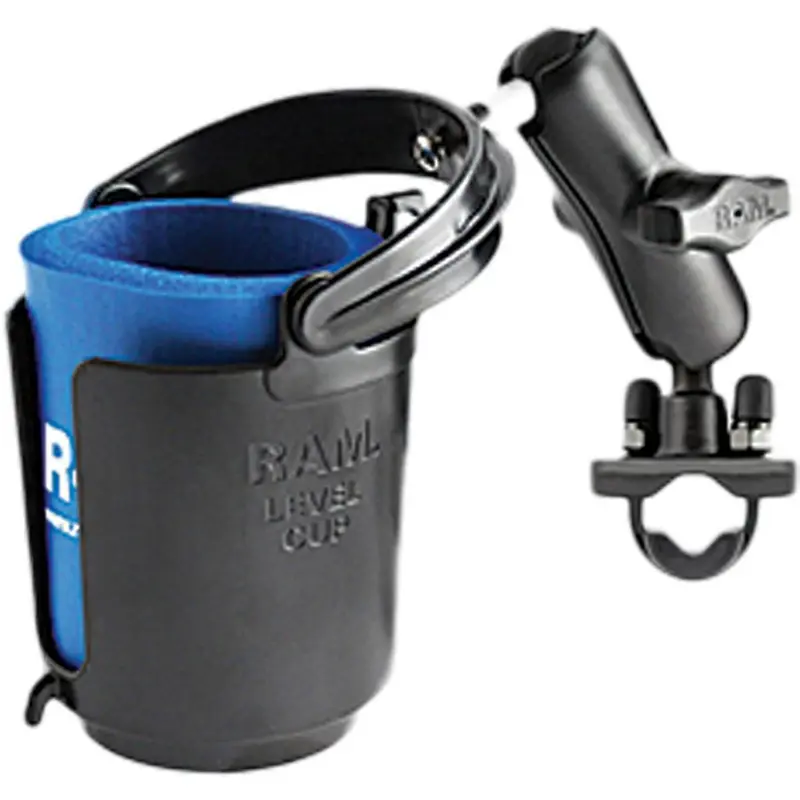 Ram Level Cup 16oz Drink Holder w/ U-Bolt Base - .5" - 1.25" Rails | RAM-B-132R