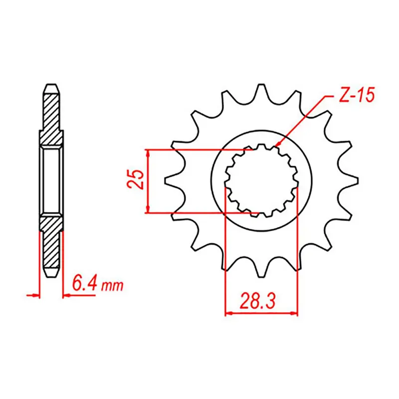 MTX 1592 Steel Front Sprocket #520