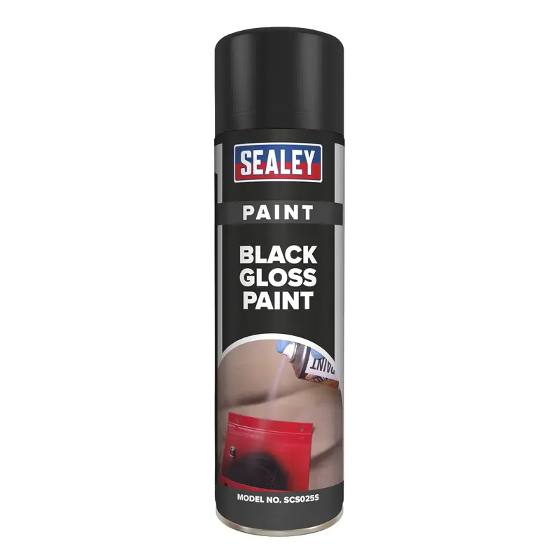 Black Gloss Paint 500ml Pack of 6 - SCS025