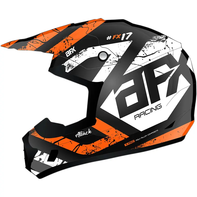 AFX FX-17 Helmet - Attack - Matte Black/Orange - 2XL 0110-7159