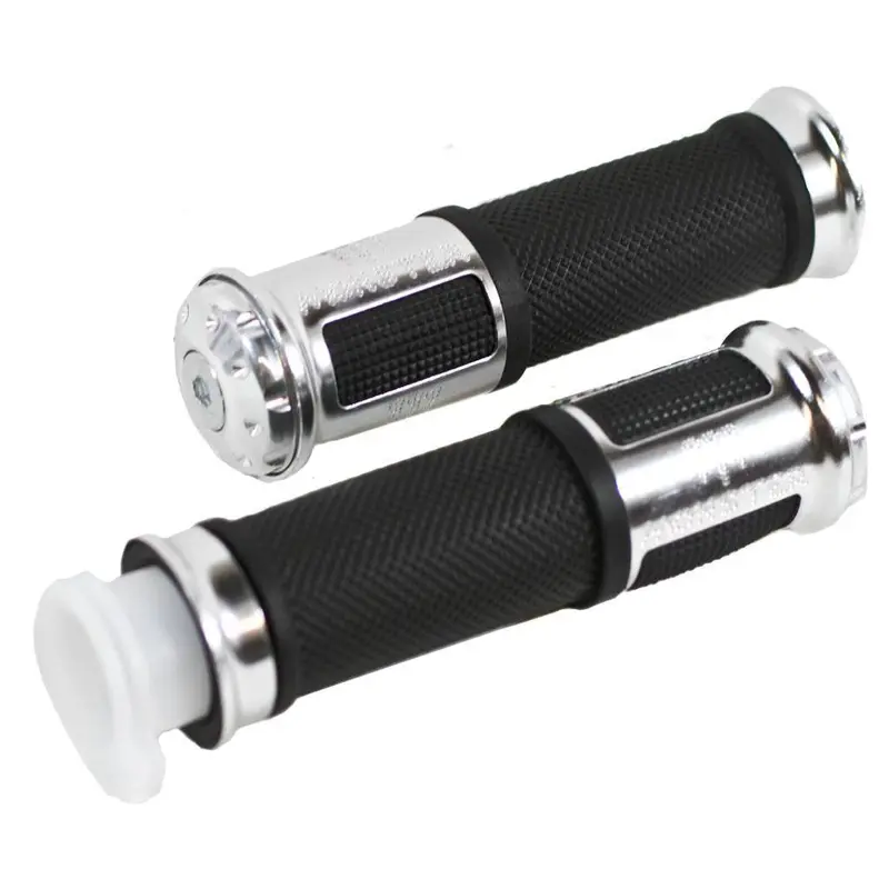 Handlebar Throttle Grips - Silver