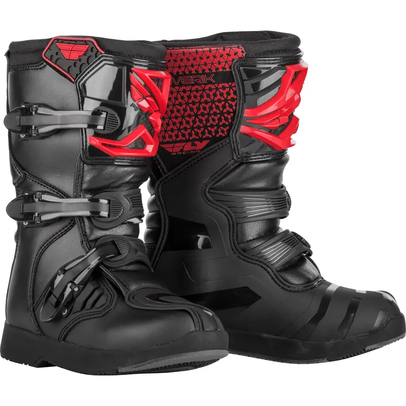 Youth Maverik Boots Red/Black Sz 02