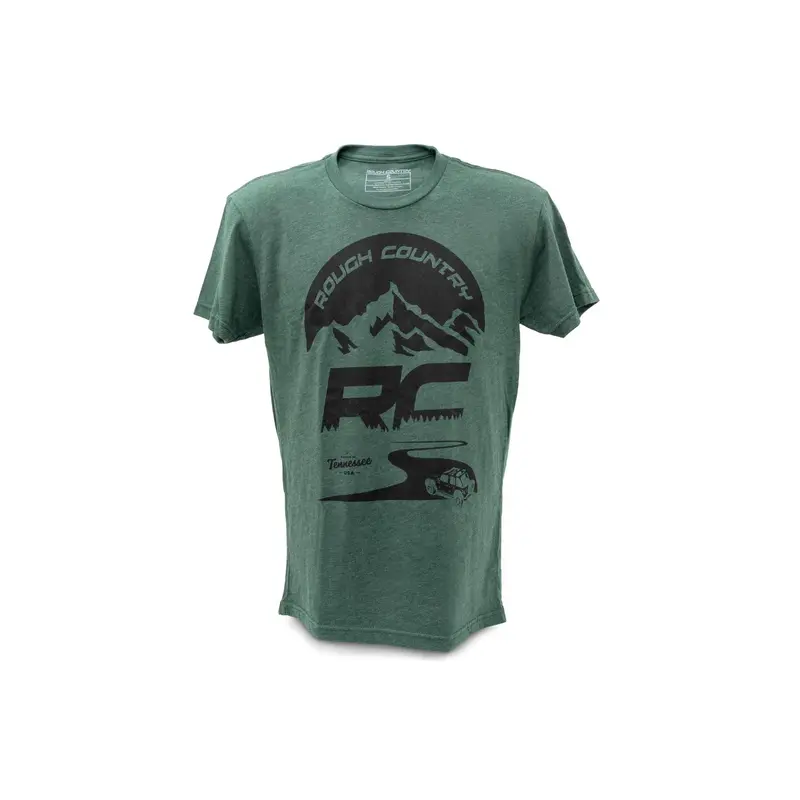 Rough Country | Rough Country T-Shirt | RC Mountains | Forest Green | 3XL | 840943XL