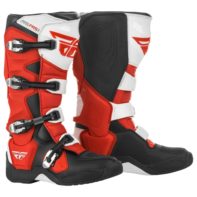FLY RACING Fr5 Boots Red/Black/White Size 09 - Durable and Stylish