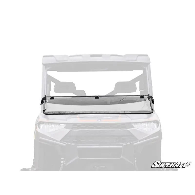 SuperATV Clear Flip Down Windshield for Polaris Ranger XP 900 / Crew ( 2013+)