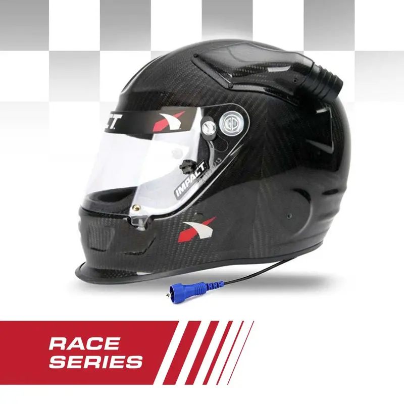 IMPACT CARBON FIBER OS20 RACE OFFSET AIR HELMET WIRED OFFROAD (LARGE)