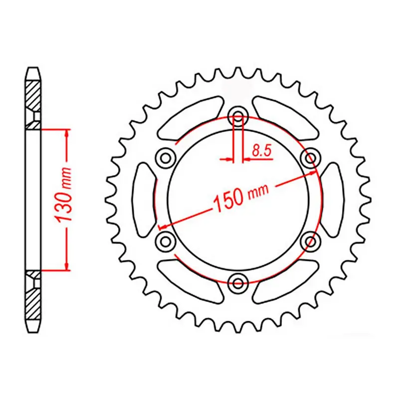 MTX 251 Steel Rear Sprocket #520