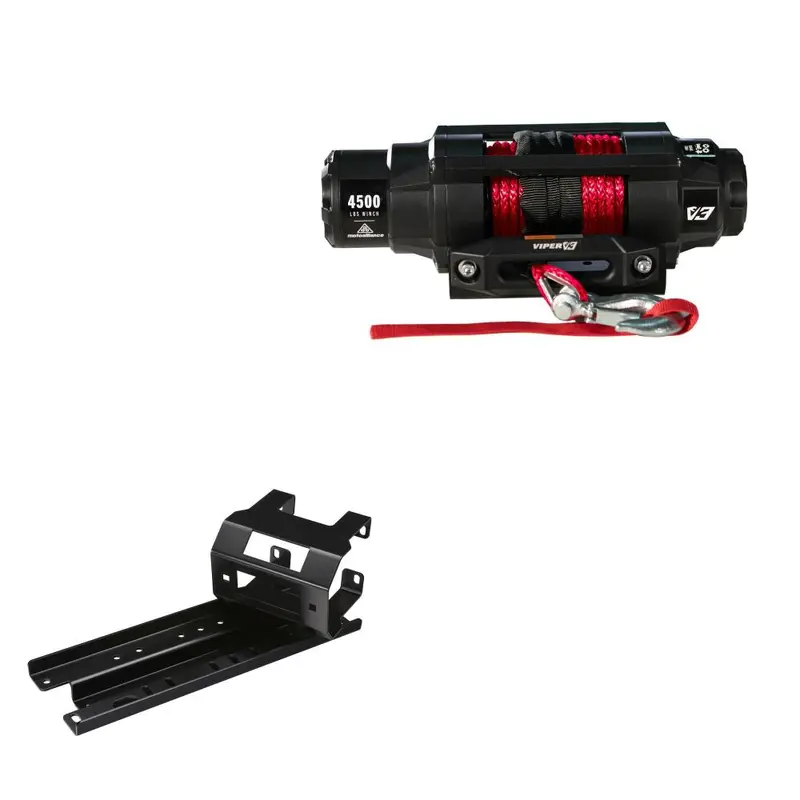 Viper 4500lbs V3 Winch Red Rope With Mount For Polaris Sportsman 700 2005-2007