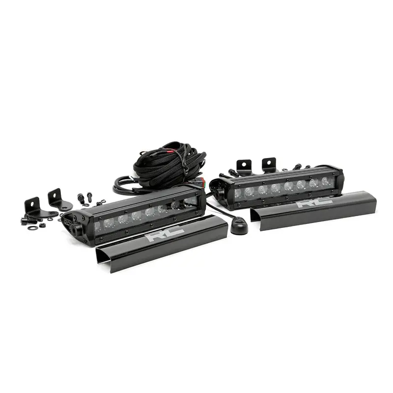 8 Inch Black Series LED Light Bar | Single Row | Pair | 70728BL