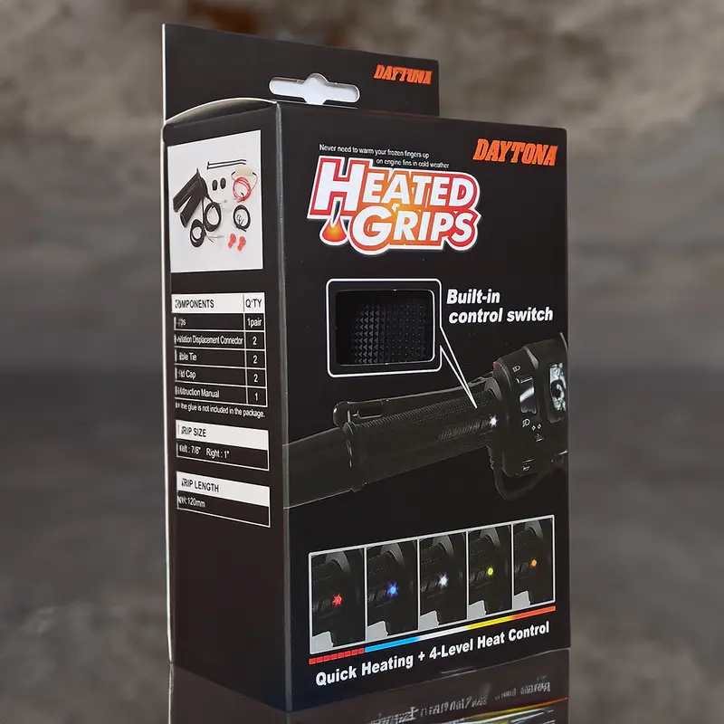 Daytona Heated Grips with built-in switch - 7/8 standard bars