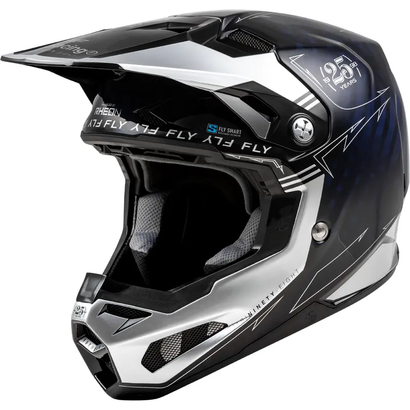 Youth Formula S Carbon Legacy Helmet Blue Carbon/Silver Yl