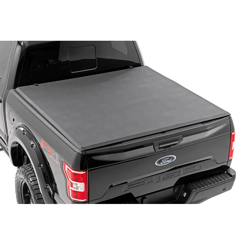 Rough Country | Soft Tri-Fold Bed Cover | 5'7" Bed | Ford F-150 2WD/4WD (2001-2003) | 41501550A