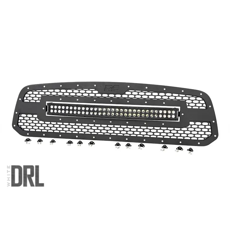 Mesh Grille | 30" Dual Row LED | Black | White DRL | Ram 1500 2WD/4WD (13-18 & Classic) | 70199DRL