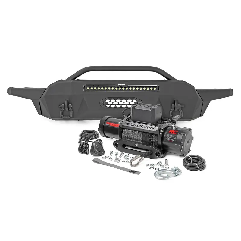 Front Bumper | Hybrid | 20" Blk DRL LED | Toyota Tacoma 4WD (2016-2023) | 10729