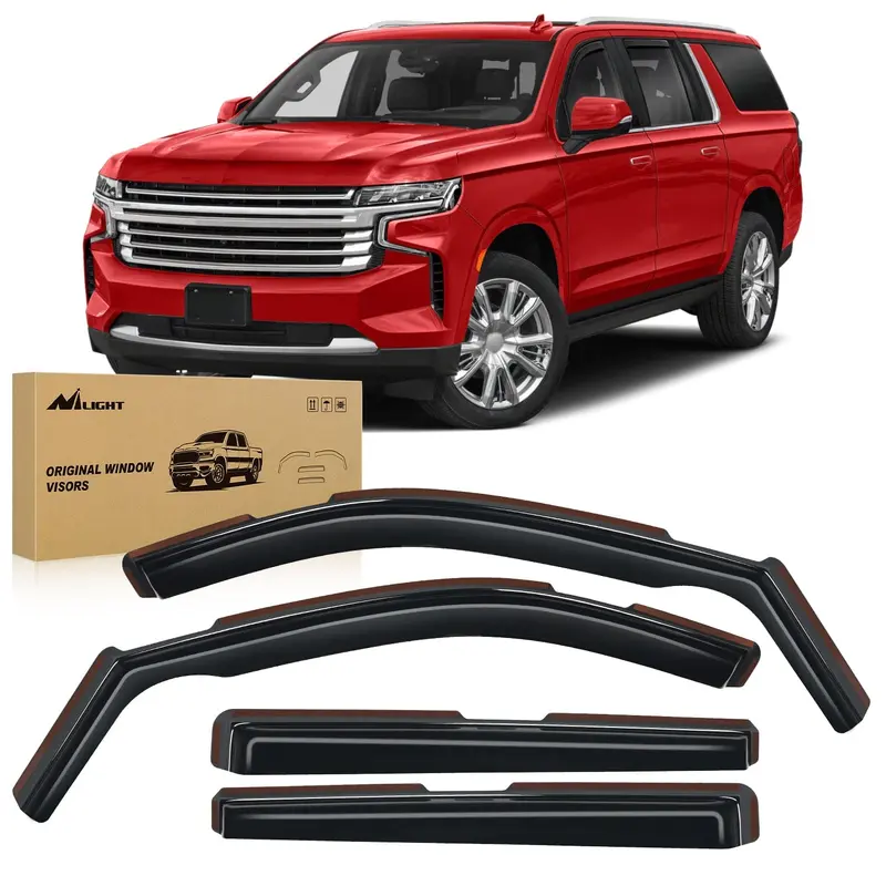 4pcs Durable in Channel Rain Guards for Chevy Suburban 2021 2022 2023 2024 2025