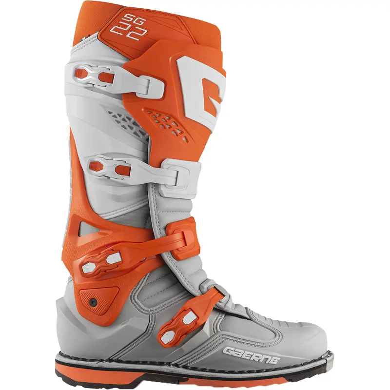 GAERNE SG 22 Boots in Orange/White/Grey - Size 7
