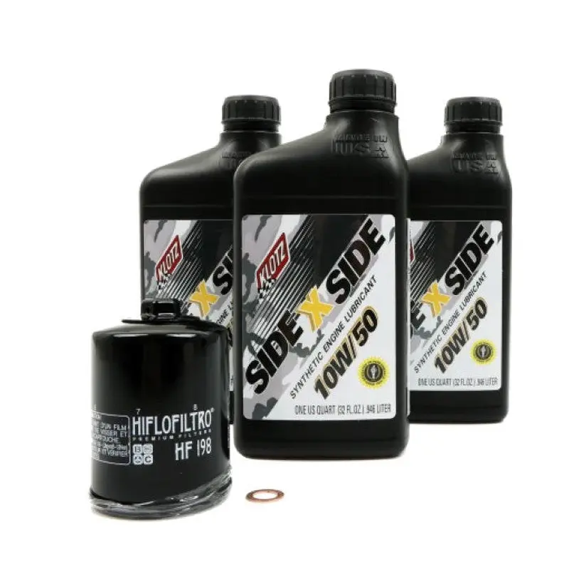 Klotz Synthetic 10W/50 Oil Change Kit with Hiflo Filter For Polaris RZR RS1