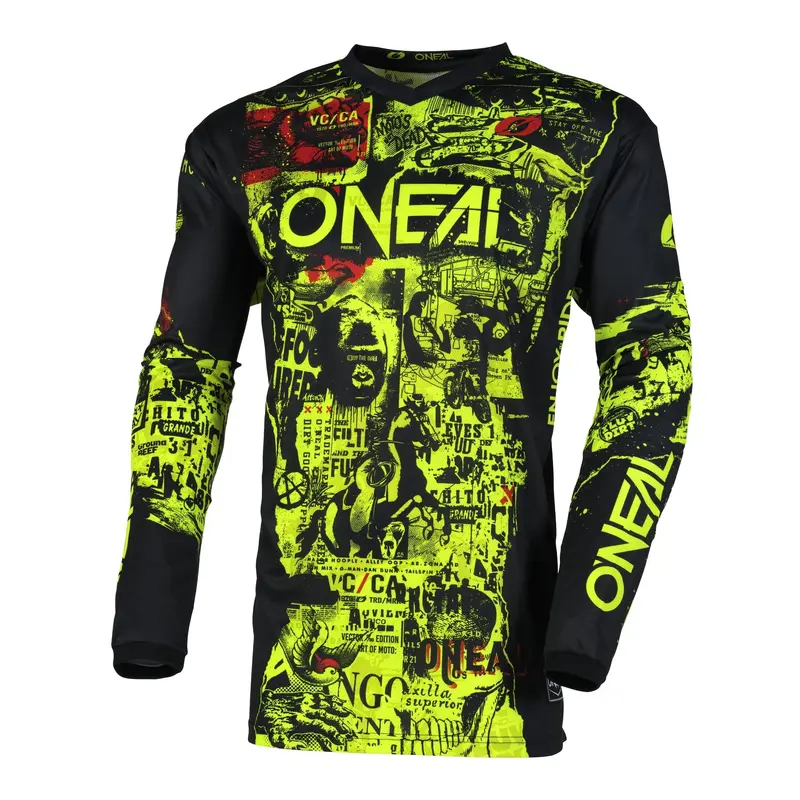 Motocross Jersey 242 O'Neal Element Attack Black / Neon Motocross Jersey