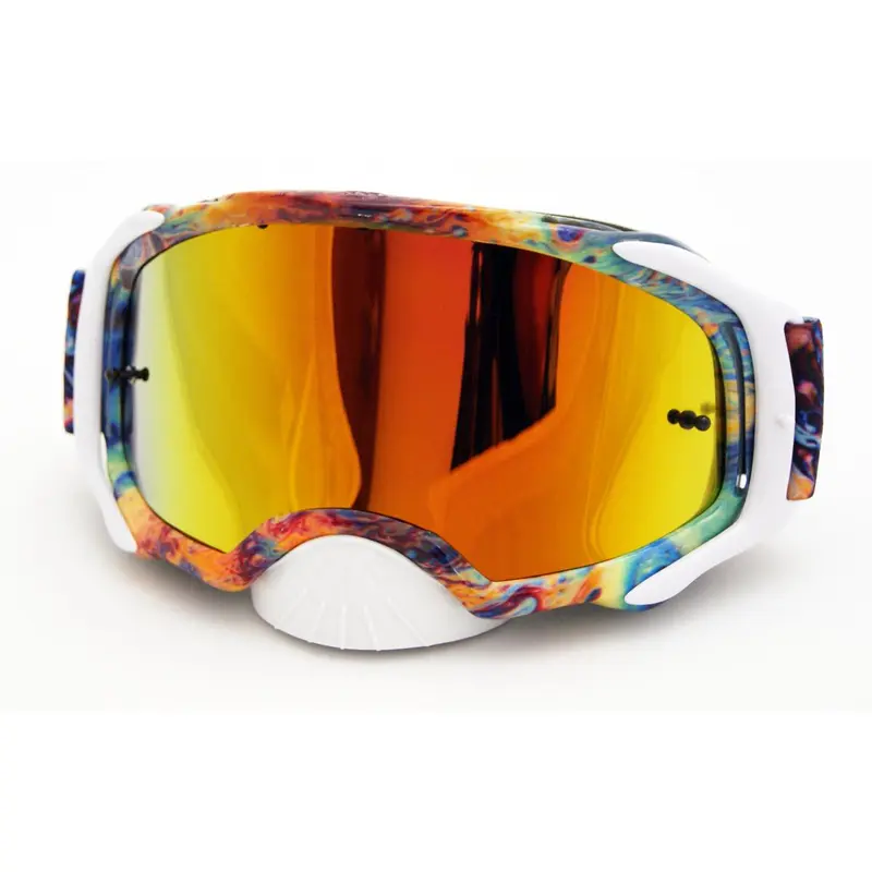 RNR PLATINUM TEAR OFF MIRRORED, OIL SLICK GOGGLE, GAM11, TEAR OFF